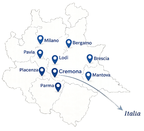 Mappa zone d'intervento